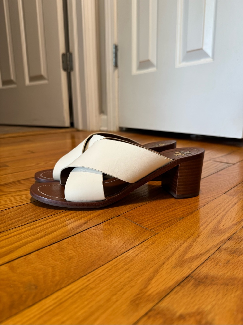 Tory Burch White Montrose Mule